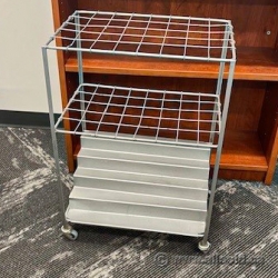 Mobile Metal Rolled Map Plan File Storage Stand, 40 Compartments